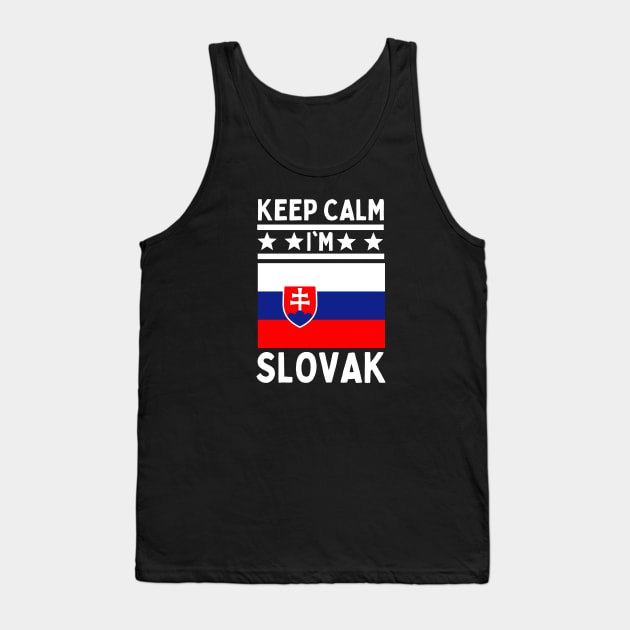 Keep Calm I'm Slovak Tank Top by footballomatic